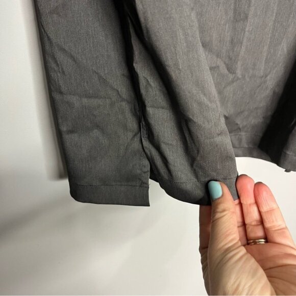 Zara Regular Fit Long Sleeve Pullover 1/4 Zip Grey Shirt, size S - Picture 7 of 14